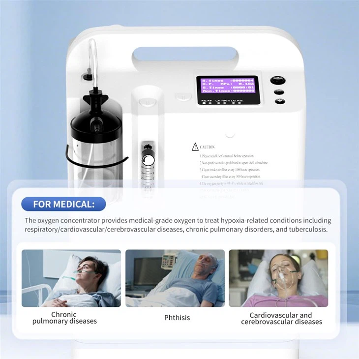 Longfian Home 93% Purity PSA Medical 5L Oxygen ConcentraTor With Nasal Cannula factory