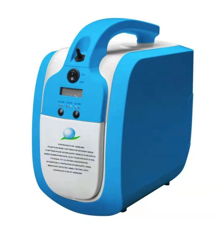 Concentratore di ossigeno portatile con flusso a impulsi e flusso continuo