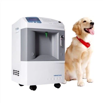 Concentratore di ossigeno veterinario Cane Usa attrezzatura portatile per ossigeno da 10 litri